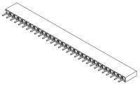 bcs-130-l-s-te Samtec BCS Series Straight Through Hole Mount PCB Socket, 30-Contact, 1-Row, 2.54mm Pitch, Solder Termination