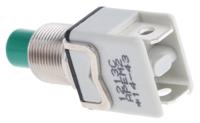 1213c-green APEM Push Button Switch, Momentary, Panel Mount, 12.2mm Cutout, SPST, 250V ac