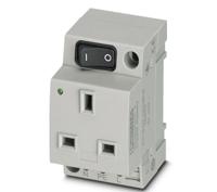 0804059 Phoenix Contact Poland Mains Sockets, 13A Grey, DIN Rail Mount Polyamide, 250 V