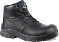 pm4008-08 Rockfall PM4008 Black Fibreglass Toe Capped Men's Safety Boots, UK 8, EU 42