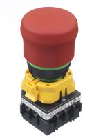 xw1e-bv4tg04mfr Idec XW1E Series Emergency Stop Push Button, Panel Mount, 22mm Cutout, 4PST, IP65