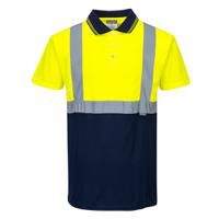 s479ynrxl Portwest S479 Yellow/Navy Unisex Hi Vis Polo Shirt, XL
