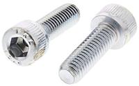 124-7290 RS PRO Bright Zinc Plated Steel Hex Socket Cap Screw, DIN 912, M12 x 20mm