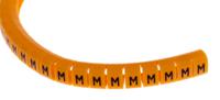 812-1467 RS PRO Snap On Cable Markers, Black on Orange, Pre-printed "M", 4 → 5mm Cable