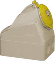 5-551-51 Legrand, P17 Tempra Pro IP44 Yellow Wall Mount 2P + E Industrial Power Socket, Rated At 16A, 110 V