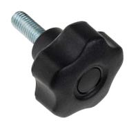 702-7576 RS PRO Black Multiple Lobes Clamping Knob, M8, Threaded Stud