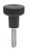 188-874 RS PRO Black Thermoplastic Thumbscrew Clamping Knob, M6 x 16, Threaded Mount