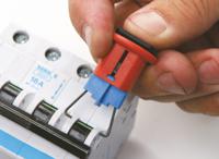 090848 Brady Red 1-Lock Glass-Reinforced Nylon Miniature Circuit Breaker Switch Lockouts, 7.14mm Shackle