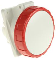 4181667 Scame IP66, IP67 Red Panel Mount 3P + N + E Heavy Duty Power Connector Socket, Rated At 16A, 415 V