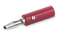 bu-00245-2 Mueller Electric Red Male Banana Plug, 4 mm Connector, Screw Termination, 15A, Nickel Plating