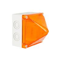 led701-02-01 Moflash LED701 Series Amber Multiple Effect Beacon, 20 → 30 V, Surface Mount, LED Bulb