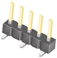 tsm-105-02-l-sv Samtec TSM Series Straight Surface Pin Header, 5 Contact(s), 2.54 mm Pitch, 1 Row, Unshrouded
