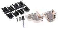 8655mhra0901klf Amphenol Communications Solutions 8655MHR Series Die Cast Zinc Angled D Sub Backshell, 9 Way, Strain Relief