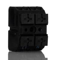 862-1552 WAGO 862 Series Terminal Strip, 2-Way, 32A, 20 → 12 AWG, Wire, Push-In Cage Clamp Termination