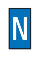 561-02146-wic2-n-pa66-bu HellermannTyton WIC Snap On Clip On Cable Marker, Blue, Pre-printed "N", 2.8 → 3.8mm Cable, 561-02146