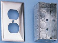 650 Hubbell Steel Junction Box, 102 x 54 x 40mm