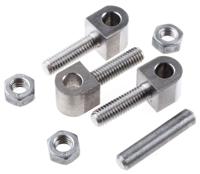 407-7256 Pinet Steel Block Hinge, Bolt-on Fixing, 36mm x 12mm