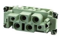 c146-10b004-100-13 Amphenol Industrial Heavy Duty Power Connector Insert, 80A, Female, Heavy Mate C146 Series, 4+PE Contacts