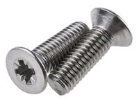 797-6351 RS PRO Pozi M5 Countersunk A2 304 Stainless Steel Machine Screws DIN 965 x 16.0mm