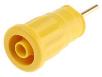 972-363-103 Hirschmann Test & Measurement Yellow Female Test Socket, Solder Termination, 24A, 1000V ac/dc, Gold Plating