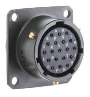62gb-12e14-19sn Amphenol Limited, 62GB 19 Way Box Mount MIL Spec Circular Connector ReceptacleOlive, Socket Contacts,Shell Size 14,