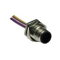 m12a-17pmmc-sf8b20 Amphenol Industrial Male 17 way M12 to Unterminated Free End Sensor Actuator Cable, 200 mm