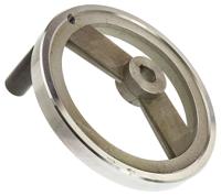237-520 RS PRO Silver Die Cast Aluminium Hand Wheel, 200mm diameter
