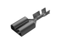 60413-1 TE Connectivity FASTIN-FASTON 250 Black Uninsulated Receptacle Spade Connector, Quick Disconnect Receptacle, 6.35 x
