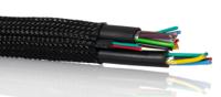 06240003010 SES Sterling Expandable Braided PET Black Cable Sleeve, 5mm Diameter, 100m Length