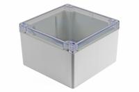 1554qa2gycl Hammond 1554 Series Polycarbonate Enclosure, IP68, Clear Lid, 5.51 x 5.51 x 3.54in