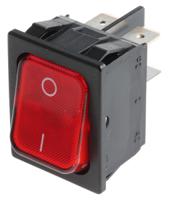 18353102 Marquardt Illuminated DPST, On-Off Rocker Switch Panel Mount