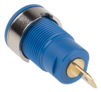 233000-23 Staubli Blue Female Banana Socket, 4 mm Connector, Tab Termination, 24A, 1000V, Gold Plating