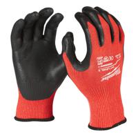 4932471422 Milwaukee Dipped Gloves Red Nitrile Nitrile Cut Resistant Gloves, Size 10, Nitrile Coating