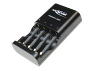 1001-0049-uk Ansmann Powerline 4 Smart Battery Charger For NiCd, NiMH AA, AAA 4 Cell 500mA with EU, UK plug
