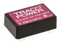 ten-3-2412 TRACOPOWER TEN 3 DC-DC Converter, 12V dc/ 250mA Output, 18 → 36 V dc Input, 3W, Through Hole, +85°C Max Temp