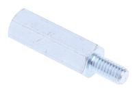 806-6575 RS PRO Standoff, M4 x M4 Thread, 20mm Body, Steel, Male/Female, 8mm Stud