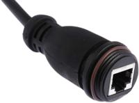 1300500014 Brad from Molex, 2m Cat5e, Black RJ45 to Male Unterminated, F/UTP Shielded, Terminated PUR Sheath