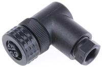 xzcc12fcp40b Telemecanique Sensors Circular Connector, 4 Contacts, Cable Mount, M12 Connector, Socket, Female, IP67, XZCC Series