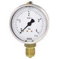 7039925 WIKA G 1/2 Analogue Pressure Gauge 4bar Bottom Entry 80mm Outside Diameter