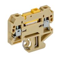 0412160000 Weidmuller  SAKR Series Beige, Yellow, 4mm², Single-Level, Screw Termination