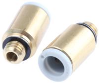 kq2s06-m6a SMC KQ2 Series Straight Threaded Adaptor, M6 Male to Push In 6 mm, Threaded-to-Tube Connection Style
