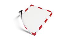 4945132 Durable MagneticDURAFRAME® MAGNETIC SECURITY Red/White A4 Metal Information Frame, 4.5mm Height, 236mm Width