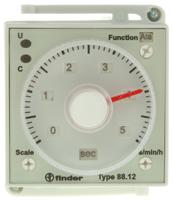 881202300002 Finder 88 Series Series Panel Mount Timer Relay, 24 → 230V ac/dc, 2-Contact, 0.05-10 min, 0.05-10h, DPDT