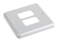 k3492-alm MK Electric Grey 2 Gang Light Switch Cover