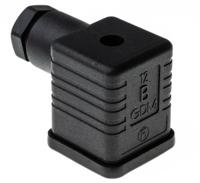 935980317-rs-gdm-2016-schwarz Hirschmann GDM 2P+E DIN 43650 A, Female Solenoid Valve Connector, 250 V Voltage