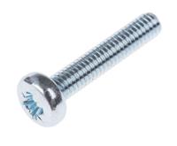 553-560 RS PRO Pozi M4 Pan Steel Machine Screws DIN 7985 x 20.0mm