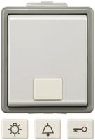 5td4701 Siemens Grey Push Button Light Switch, 1 Way, 1 Gang, Delta