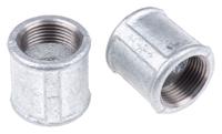770270206 Georg Fischer Galvanised Malleable Iron Fitting Socket, Female BSPP 1in to Female BSPP 1in