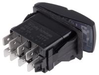 vdd2hwtc-fdalav-1 Carling Technologies Illuminated DPST, On-(On) Rocker Switch Panel Mount