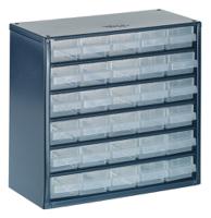 137539 Raaco 30 Drawer Storage Unit, Steel, 283mm x 306mm x 150mm, Blue